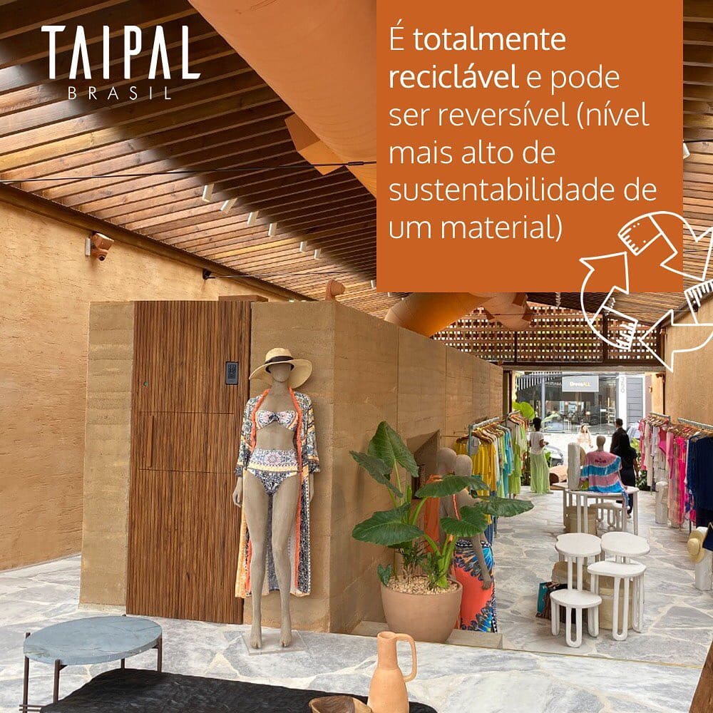 É totalmente reciclável e pode ser reversível (nível mais alto de sustentabilidade de um material)